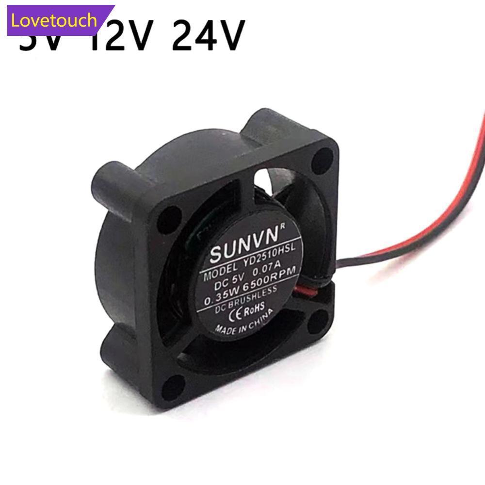 LOVETOUCH 2510 25 มม.25x10 มม.กราฟิกการ์ดพัดลมระบายความร้อน 5V 12V 24V m.2 SSD พัดลม 2pin 3PIN J6T9