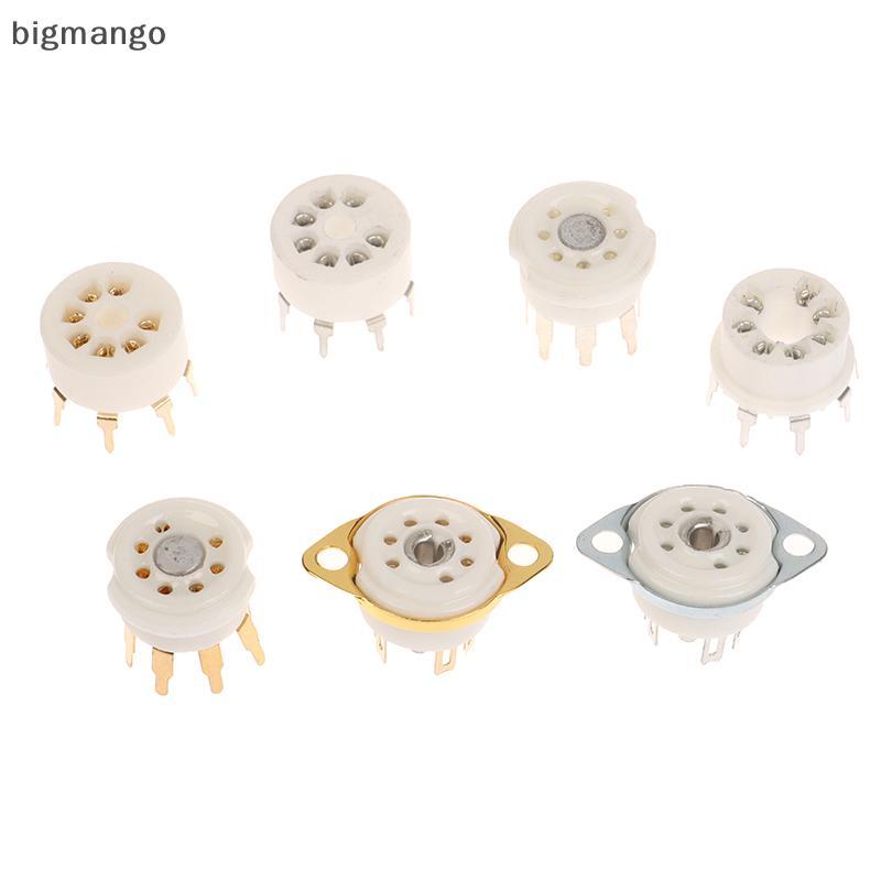 [bigmango] 1PCS 6AQ5 EAA91 6J1 6J2 6X4 6Z4 ซ็อกเก็ตหลอดGold-Platedซ็อกเก็ตสําหรับ 7Pin B7G Vaccum Tu
