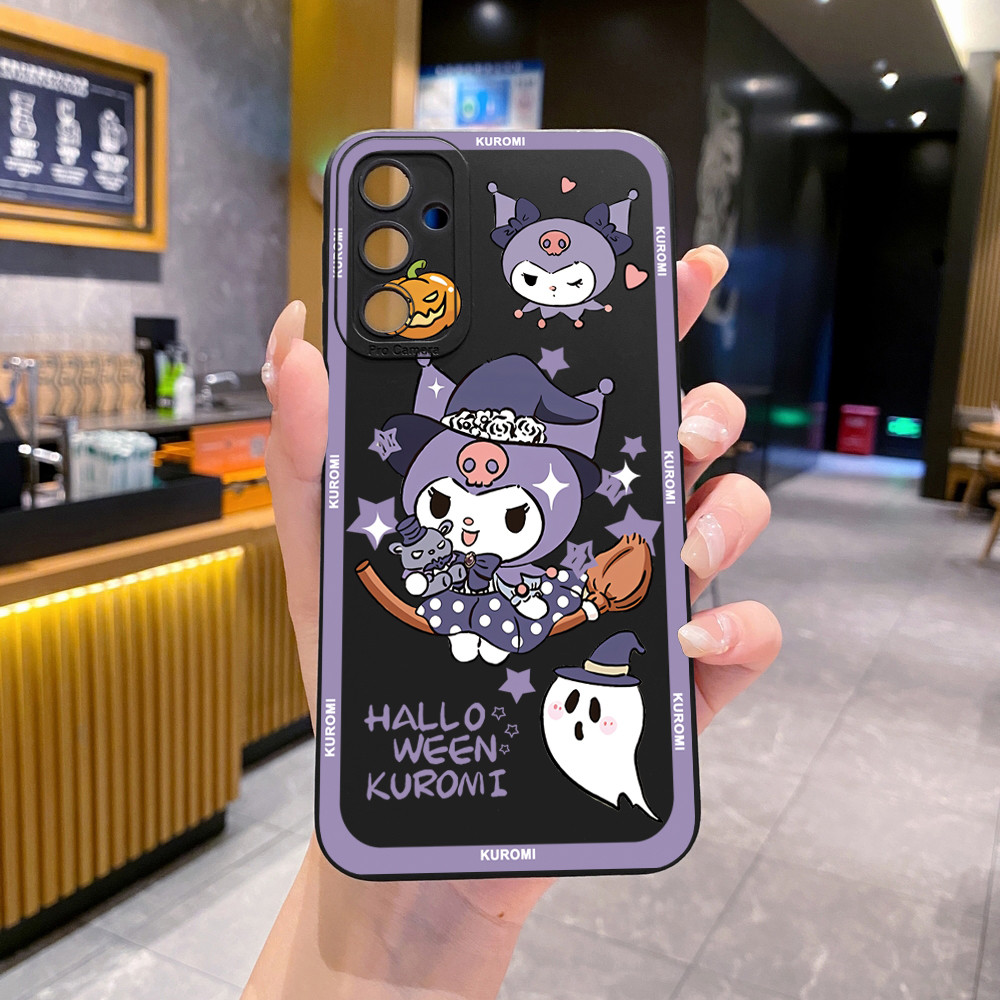 เข้ากันได้กับ Samsung Galaxy A07 A17 A16 A06 A15 A05 A35 A55 A14 A37 A57 A34 A54 Magicdi ไม้กวาด Kuromi กรณีเลนส์ฝาครอบป้องกัน