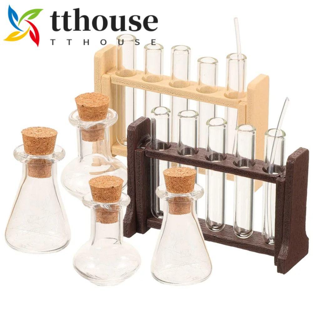 TTHOUSE Dollhouse Mini Glass Test Tube Set, 1:12 Dollhouse Test Tube จําลองแก้ว Test Tube, จําลอง Mi