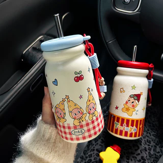 แก้ว Stars 500ml ดีไซน์น่ารัก ฝา2แบบ พร้อมที่กรองชา ด้านในเซรามิกสะอาดปลอดภัย