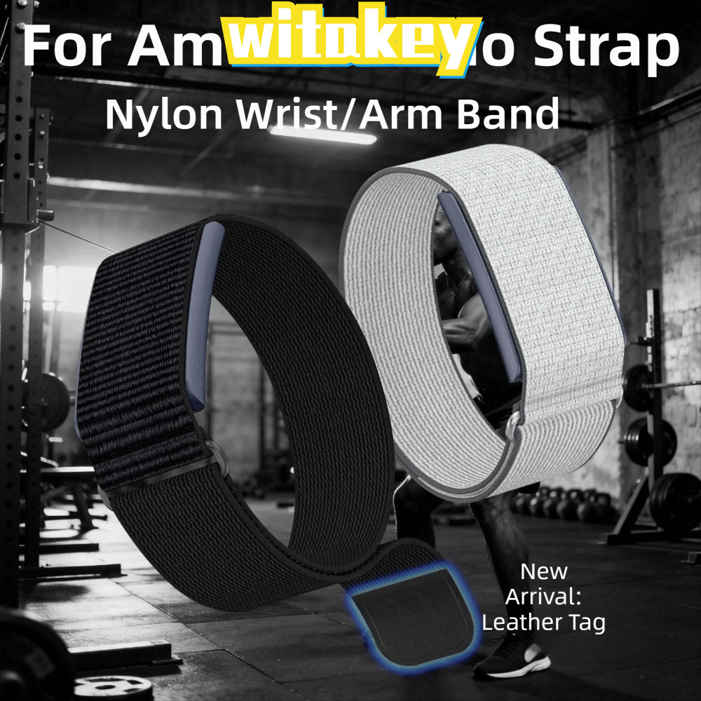 WITAKEY Sport Band Bicep Band, Nylon Loop Design Fitness Tracker Strap, Breathable Adjustable Replacement สายรัดข้อมือสําหรับ Amazfit Helio Strap