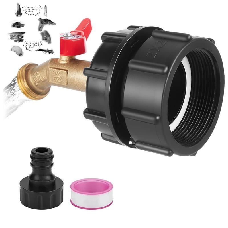 IBC Tank Adapter, IBC ถังน้ําสําหรับ 275-330 แกลลอน IBC Tote Tank, Tote Fitting พร้อมท่อทองเหลืองก๊อ