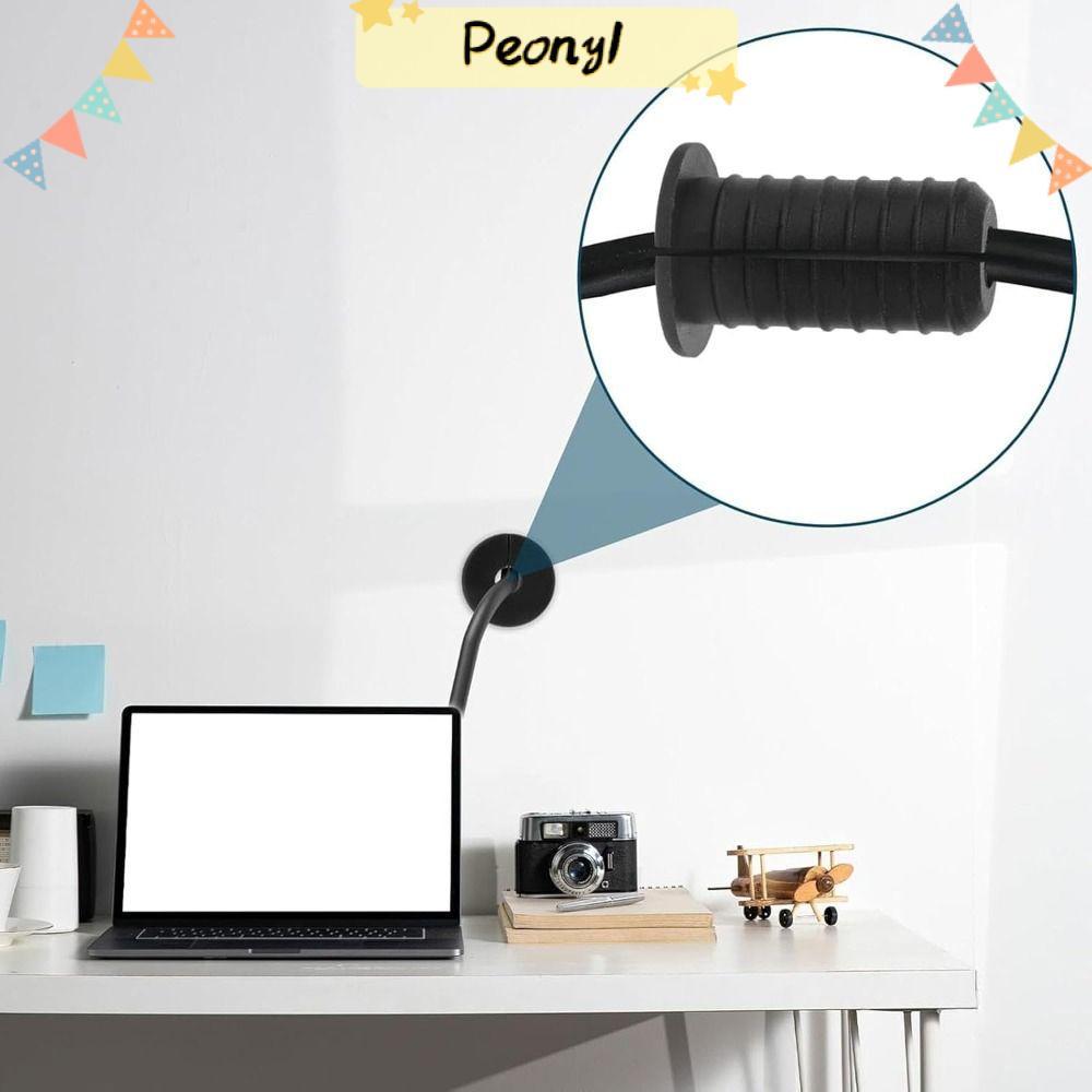 PEONY 4pcs Wall Grommets, Wall Mount เกลียว Wall Hole Cover, Professional ซิลิโคนกันลื่นสาย Wall Pas