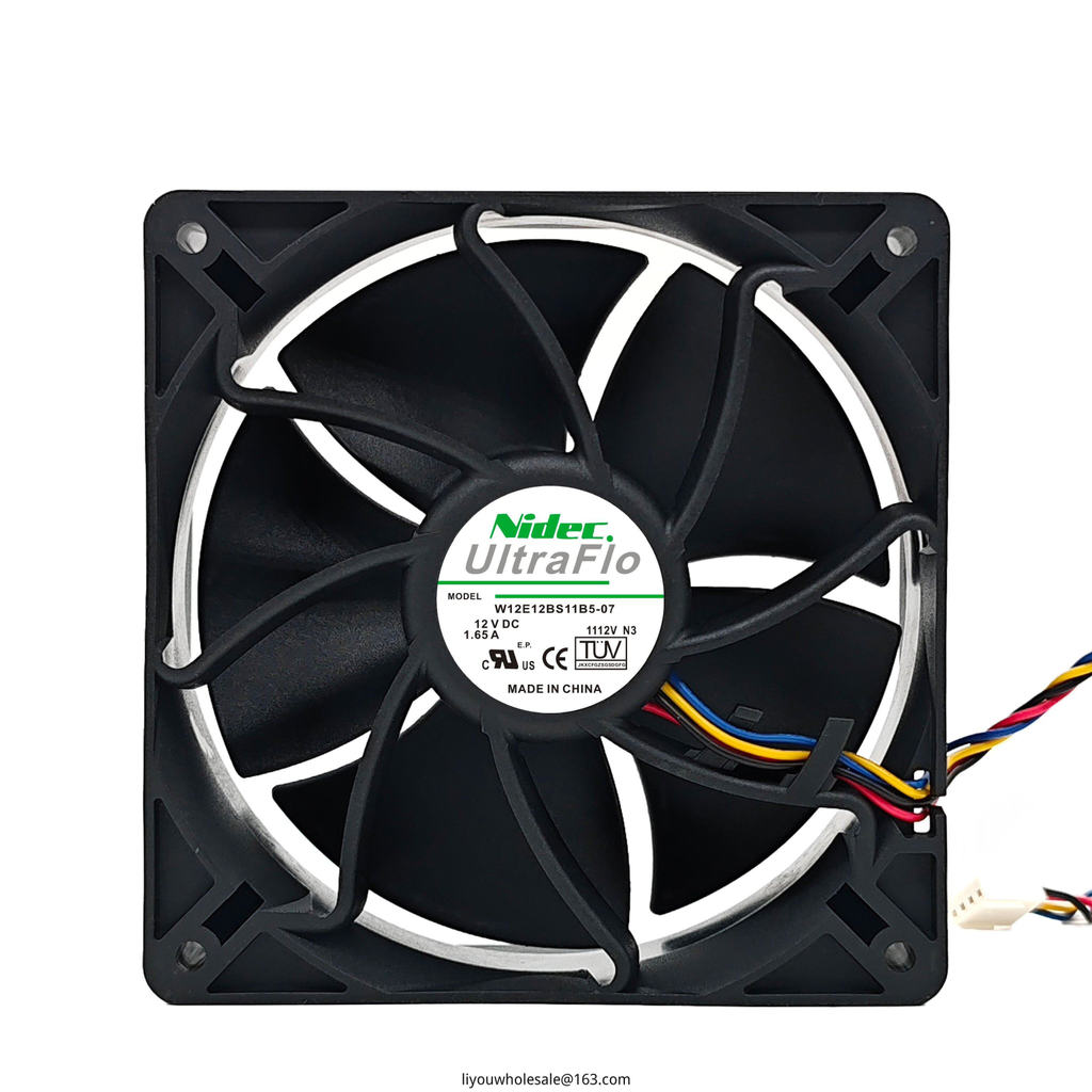 ญี่ปุ่น Nidec Nidec Nidec W12E12BS11B5-07 12038 แชสซี 12V1.65A พัดลมระบายความร้อน