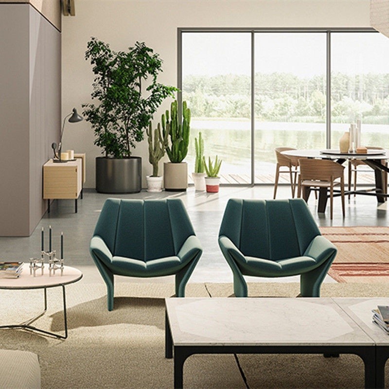 Nordic light luxury single sofa simple living room leisure office reception negotiation chair balcon