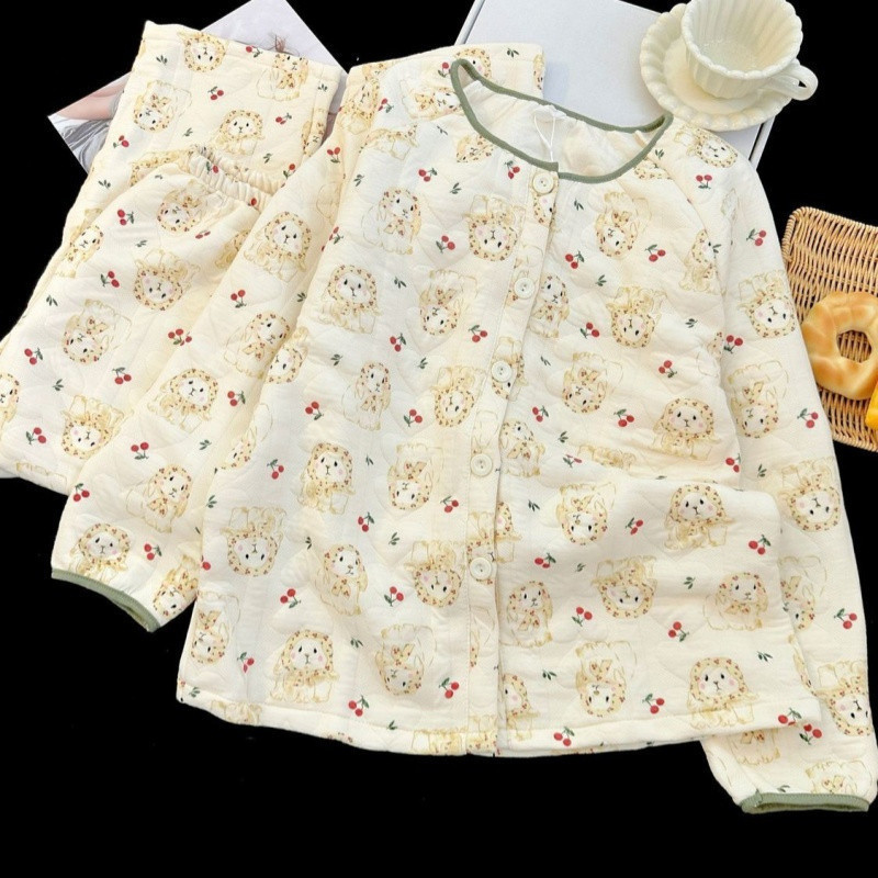 ชุดนอนแขนยาวสำหรับผู้หญิงฤดูหนาว หนามาก แบรนด์ 3ZRO SCF2