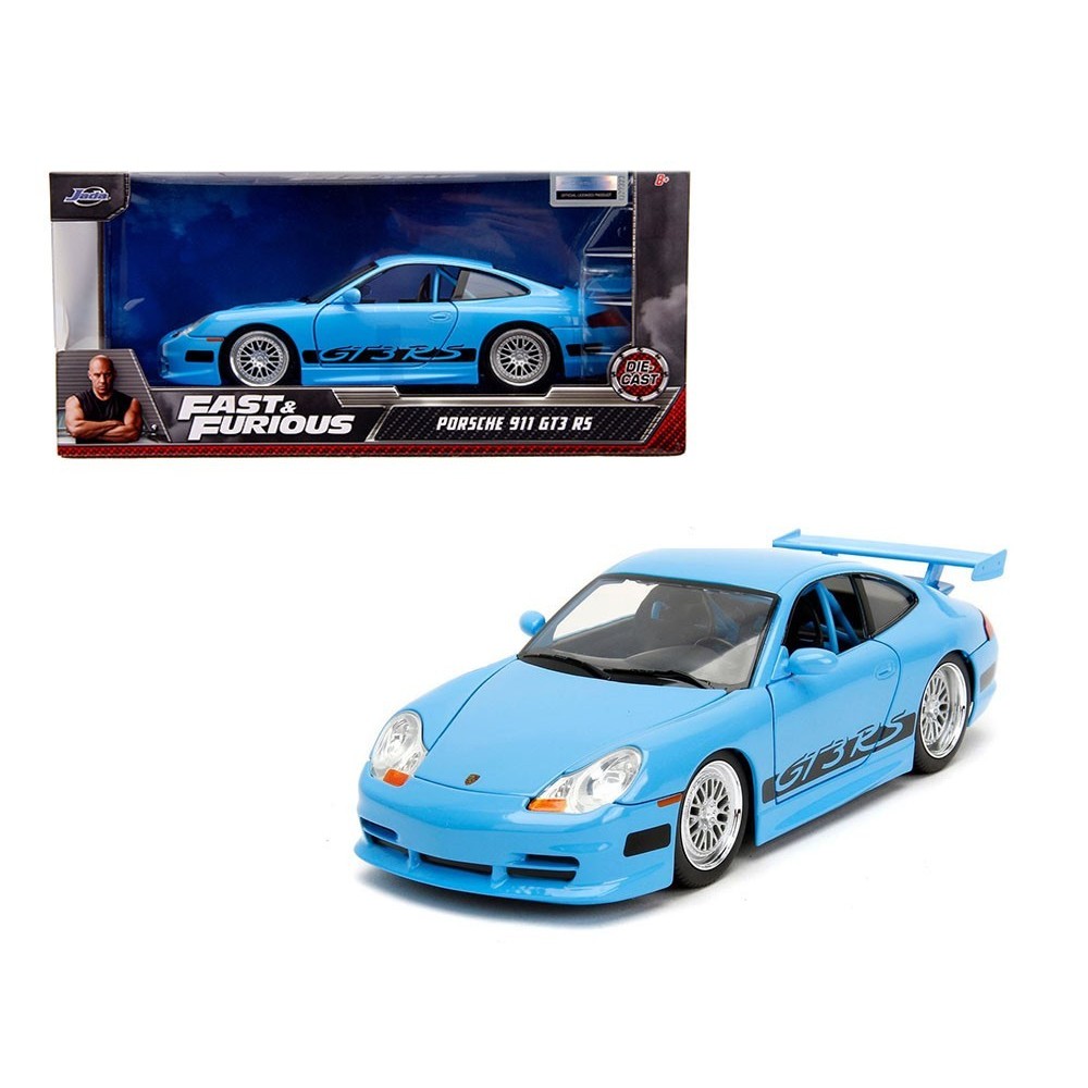 Jada 1:24 Fast & Furious Brians Porsche 911 GT3 RS Blue รถโมเดล Diecast 33667