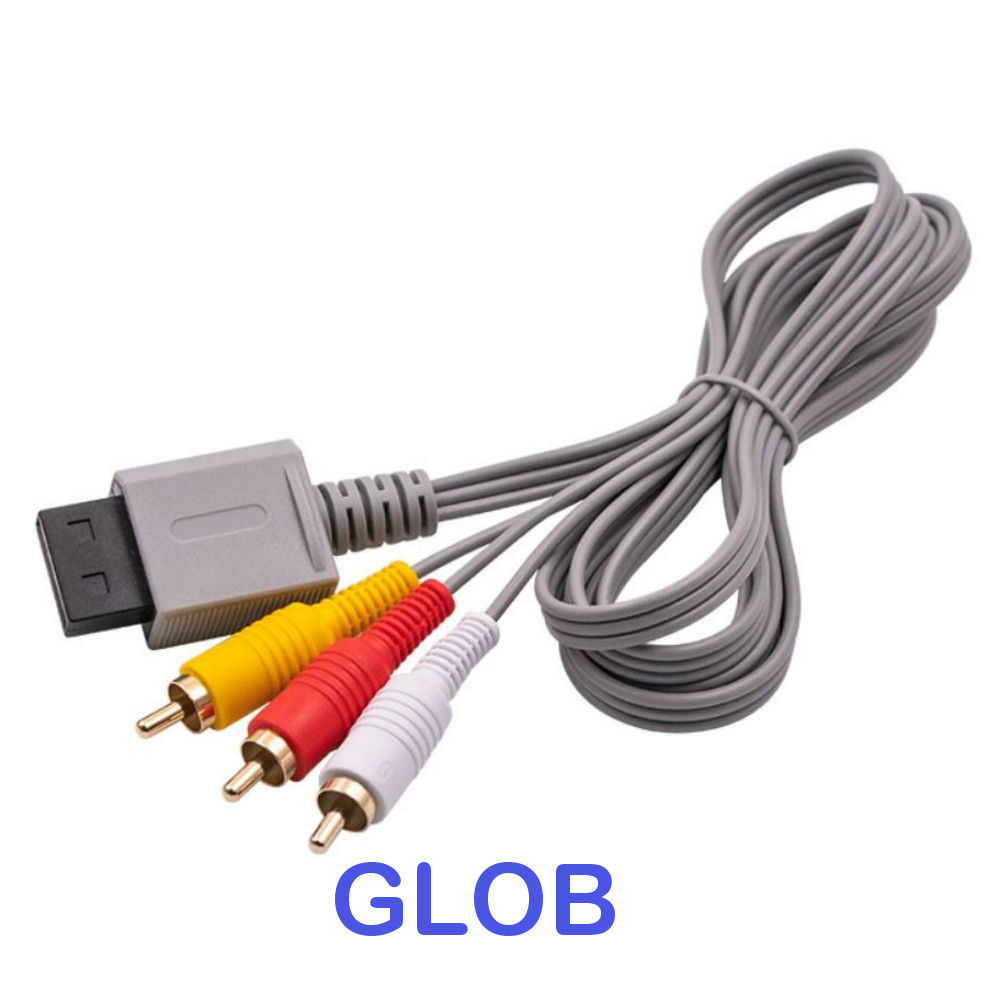 GLOB Audio Video AV Adapter, Multifunctional Fast Charging AV Cable สําหรับ Wii Wii U, HD Component 