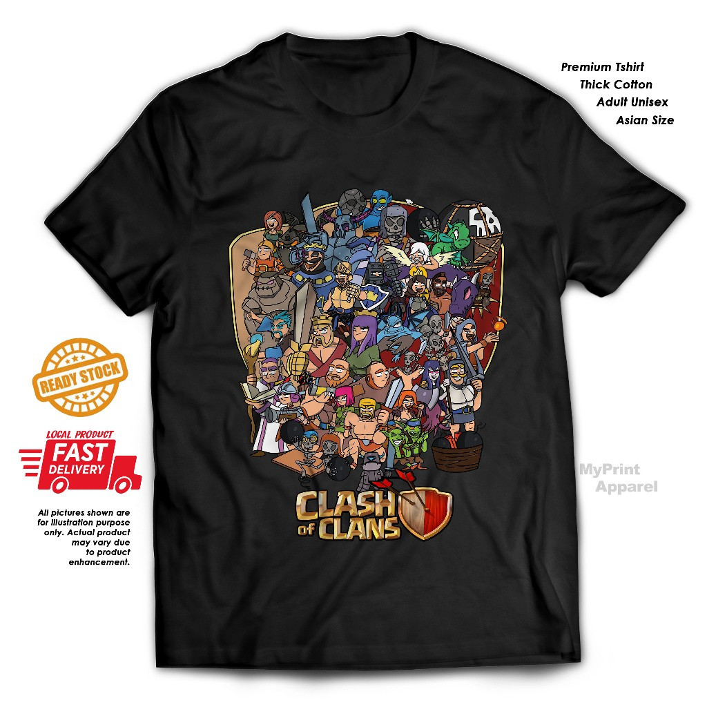 COD 2026Clash of Clans Coc Mobile game Cotton tshirtCOD BN1K