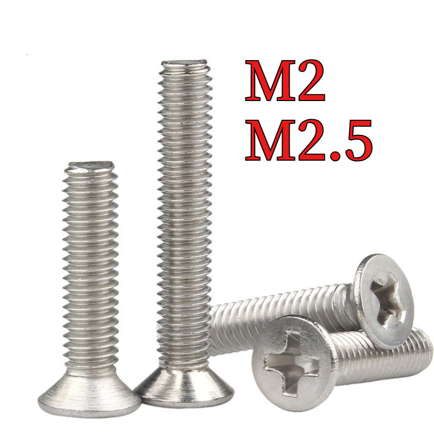 [LMF-WJ] 304 Stainless Steel Countersunk Small Screw M2/M2.5 Phillips Flat Screw