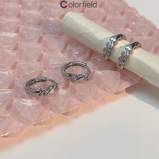 Colorfield S925ต่างหูสตั๊ด หัวใจ เพทาย ขนาดเล็ก สวยหรู ความรู้สึกระดับไฮเอนด์ สำหรับผู้หญิง-COD💖