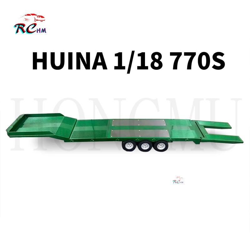 1/18 HUINA พลาสติก Flatbed Semi Trailer 1502 สําหรับวิทยุควบคุมรถบรรทุกรถแทรกเตอร์ 1501 ไฟฟ้าสนับสนุ
