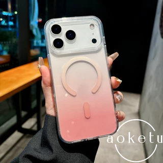 แม่เหล็กดูดไล่โทนสีโปร่งใสเหมาะสําหรับเคสโทรศัพท์ ไอโฟน 17มือโปร อะคริลิคใส 16มือโปร 15 ความรู้สึกระดับไฮเอนด์ 14 รวมทุกอย่างป้องกันการตก 12/11 ฝาครอบป
