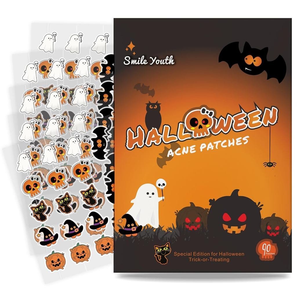 Pimple Patches, Halloween Acne Patch for Zits and Blemishes,Hydrocolloid Acne Pimple Patches for Cov