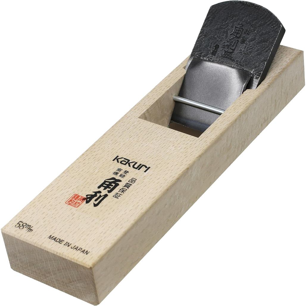 KAKURI เครื่องบินมือญี่ปุ่นขนาดใหญ่สําหรับงานไม้ 58 มม., ใบมีด Aogami Blue Steel No.2, เครื่องมือกบม