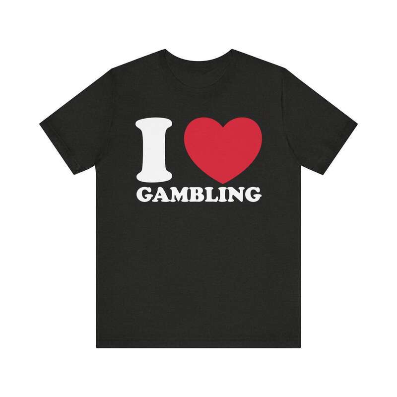 S-5XL I Love Gambling Shirt, I Heart Gambling Shirt, Gamers Shirt, Bet Games Shirt, Bidding Shirt, B