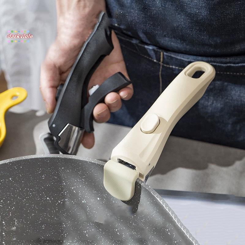 [darkviole] 19cm Handle ชุดเครื่องครัวเปลี่ยนได้ Universal หม้อ Handle ที่ถอดออกได้เหมาะสําหรับครอบครัว Outdoor Camping [ใหม่]