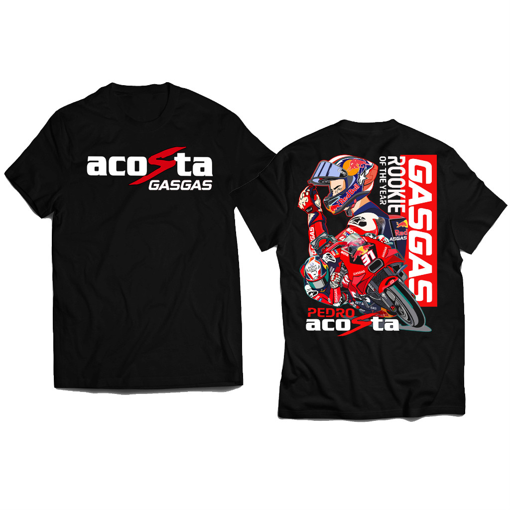 Pedro Acosta 31 เสื้อยืดแข่งรถลายขีดข่วน ทำจากผ้าไมโครไฟเบอร์