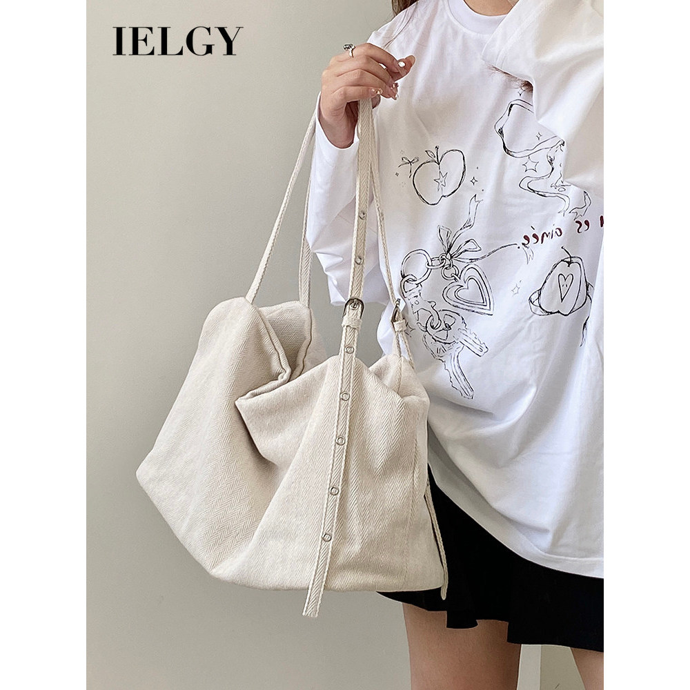 IELGY Lazy Style Commuter Large Capacity Tote Female Bag Denim Portable