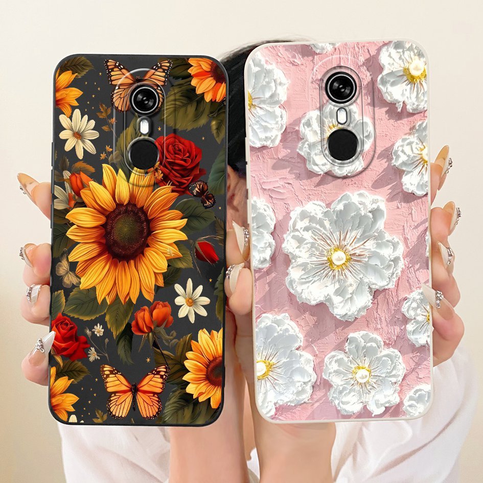 Casing For Itel A33 / A33 Plus Cover Beautiful Daisy Sunflower Soft Silicone Protective Phone Shell 