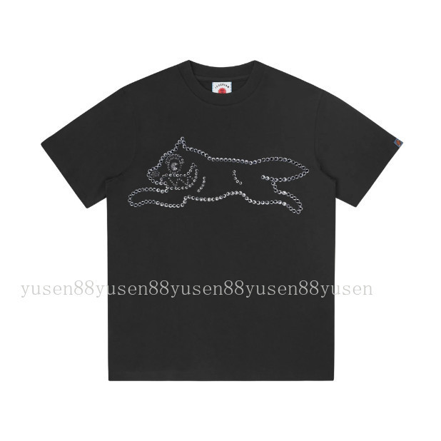 เสื้อยืดคอกลมลายเครื่องประดับคริสตัลเพชรร้อนผ้าฝ้าย ICEC888AM