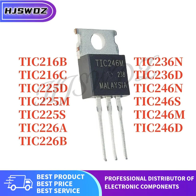 5PCS TIC216B TIC216C TIC225D TIC225M TIC225S TIC226A TIC226B TIC236N TIC236D TIC246N TIC246S TIC-220