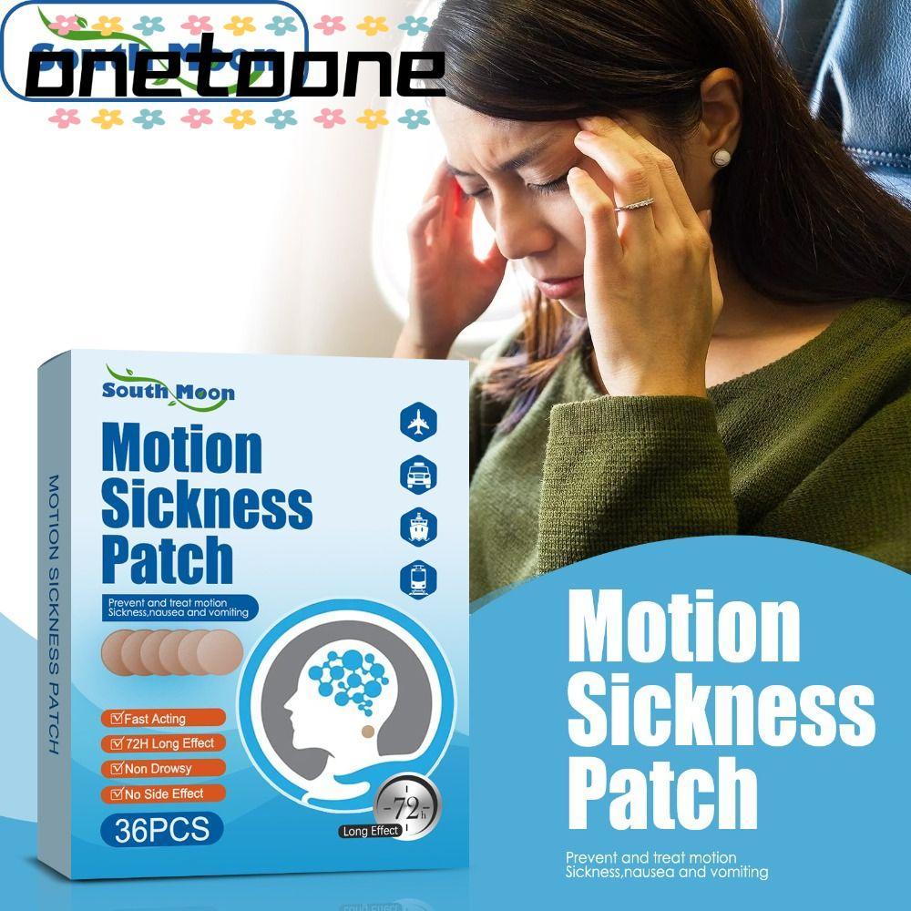 ONETOONE 36 ชิ้น Carsickness สติกเกอร์, อาการบวมที่มีประสิทธิภาพ Motion Sickness แพทช์, Vomiting บรร