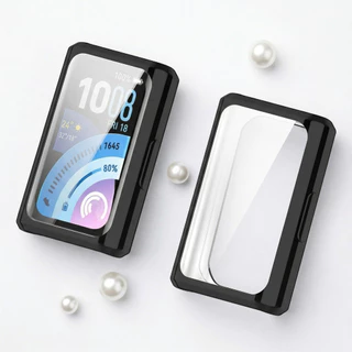 ปกกระจกนิรภัย PC / TPU for Smartwatch Huawei Band 11 11 Pro /10 9 8 NFC อุปกรณ์ป้องกันหน้าจออ่อน / แข็ง อุปกรณ์เสริมกรอบ