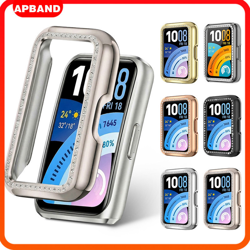 กรณีพีซีเพชร Hollow for Smartwatch Huawei Band 11 11 Pro / 10 9 8 /NFC ปกป้องหน้าจอ อุปกรณ์เสริมกรอบกันชน