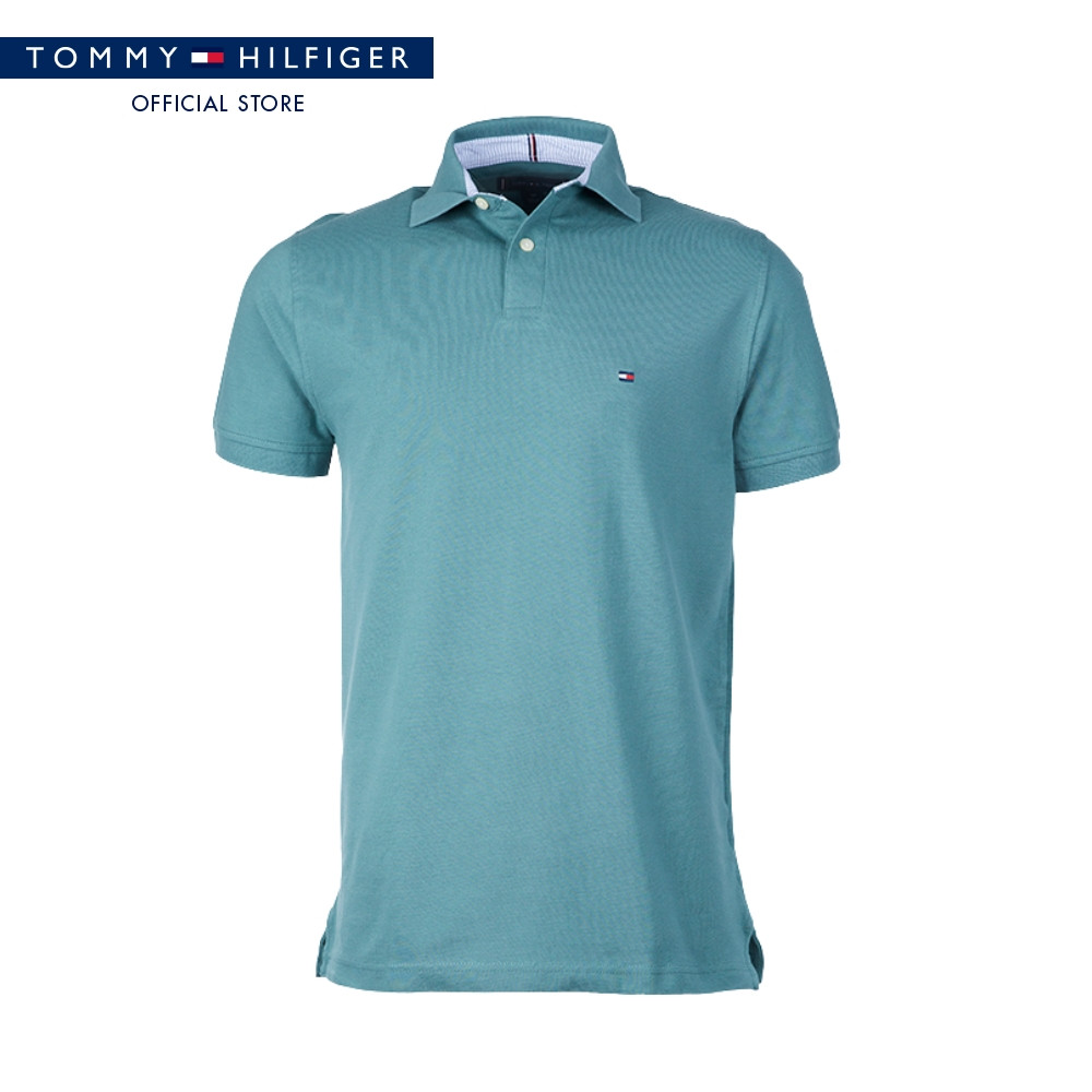 Tommy Hilfiger เสื้อโปโล ผู้ชาย รุ่น 78JA572 MB1 - สีน้ำเงิน ทรง Regular