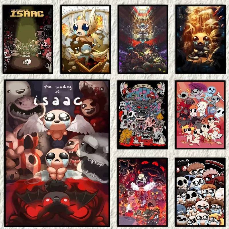 The Binding of Isaac เกม Art Frameless กันน้ํา HD ผ้าใบ Art Indie เกมสไตล์เกมตกแต่งผนัง