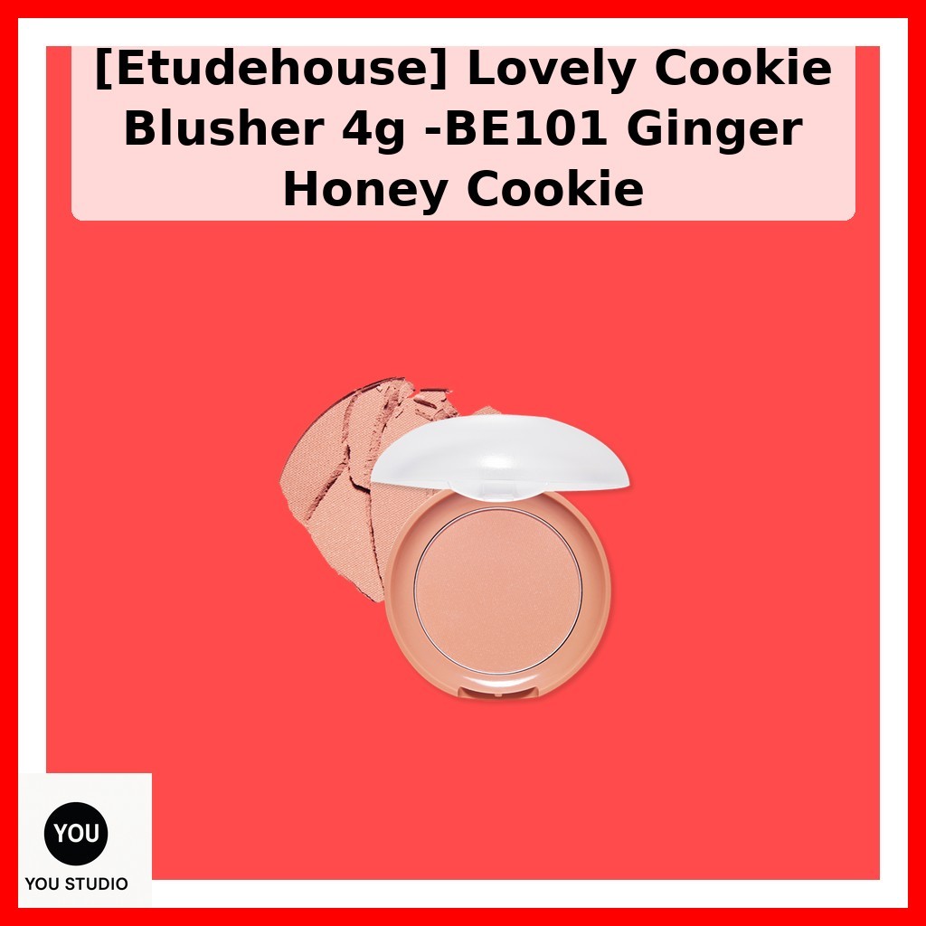[Etudehouse] Lovely Cookie Blusher 4g -BE101 Ginger Honey Cookie / Korean Blusher / Natural Glow by 