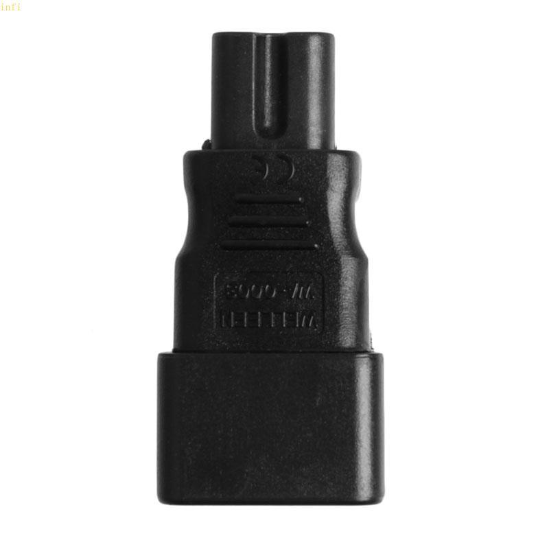 Infi 3-Pin C14 Male to C7 Female Power Socket Adaptor Plug Converter