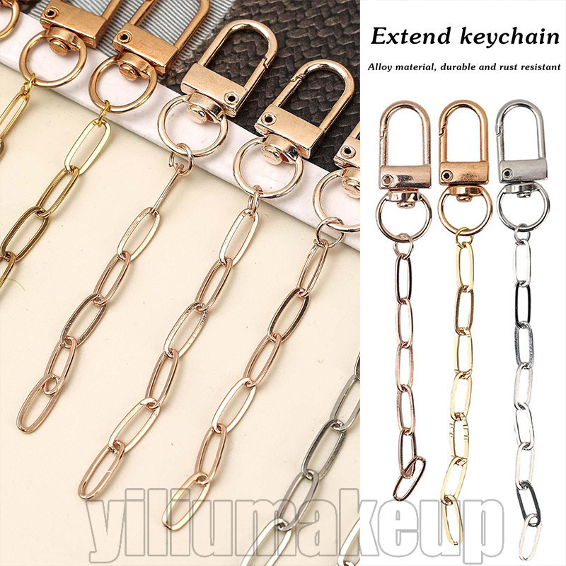 20-5 ชิ้น DIY พวงกุญแจโซ่-พวงกุญแจ Extender-โซ่หัวเข็มขัดอุปกรณ์เสริม-โลหะเครื่องประดับจี้-หมุน Snap Hook พวงกุญแจ-ขยายหัวเข็มขัดฤดูใบไม้ผลิ-ทํากระเป๋า Charm Chain