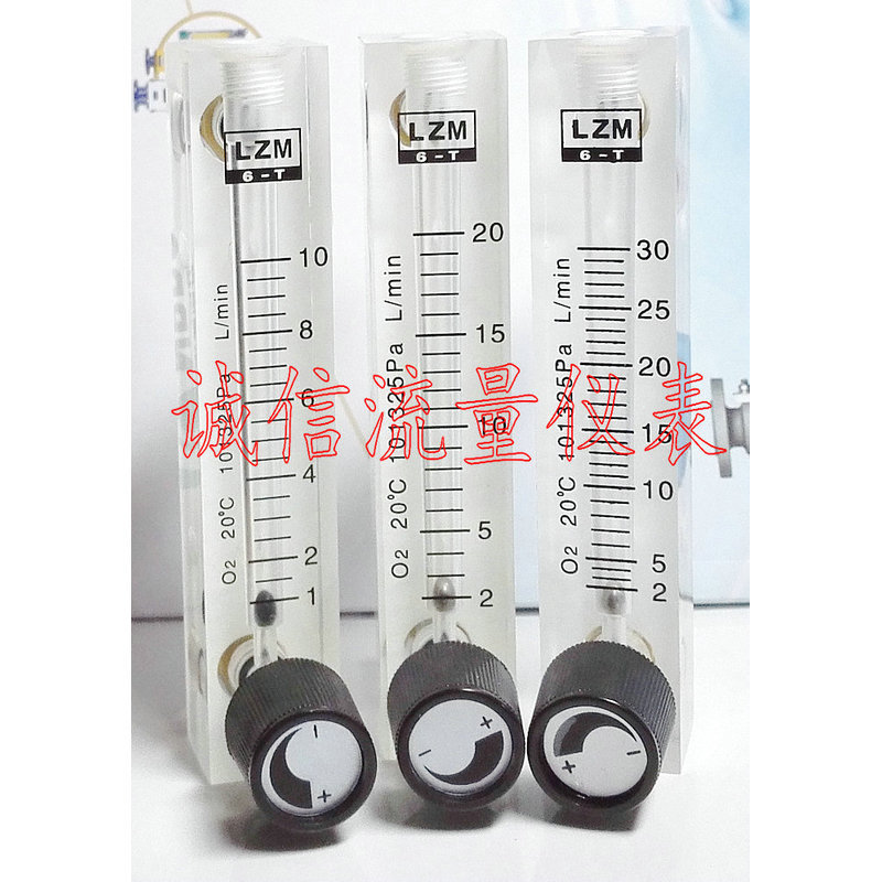 ขนาดเล็กขนาดเล็กสแควร์ออกซิเจน Flow Meter LZM-6T O2 สแควร์ออกซิเจนบาร์ปรับขนาดเล็ก Flow Meter 1 ~ 10
