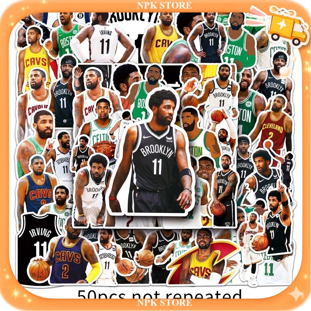 🔥🇹🇭พร้อมส่ง🇹🇭🔥 50ชิ้น สติกเกอร์ นักบาสเกตบอล ไครี่ เออร์วิ่ง Kyrie Irving NBA Super Star Sticker