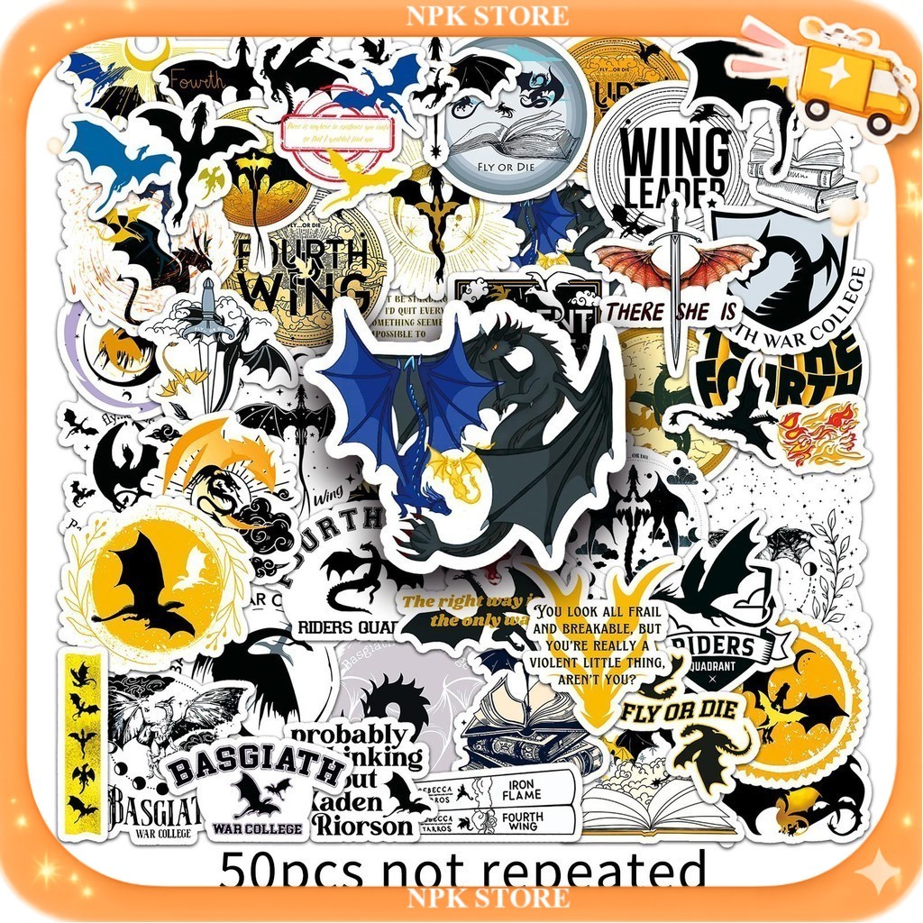 🔥🇹🇭พร้อมส่ง🇹🇭🔥 50แบบ สติกเกอร์ นวนิยาย fourth wing novel sticker