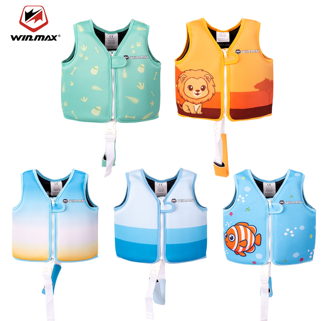 WINMAX เสื้อชูชีพเด็ก Neoprene สำหรับเด็กอายุ 1–7 ปี ใช้ในการว่ายน้ําและการเล่นที่ชายหาด