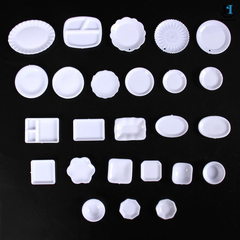 [GA] 5 ชิ้นตุ๊กตาจําลองแผ่นถาดชุดตุ๊กตามินิครัวบนโต๊ะอาหารตกแต่งสําหรับ 1/12 ตุ๊กตาตกแต่งบ้าน [TH]