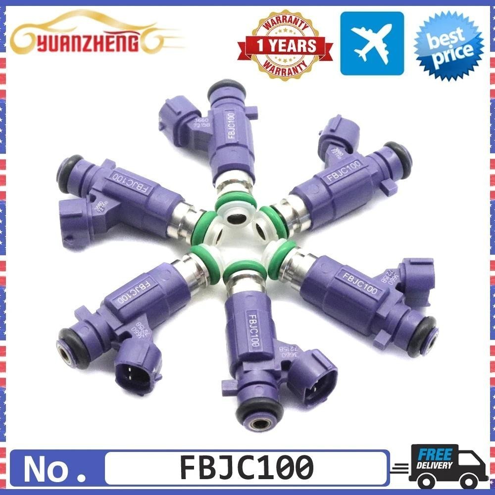 FBJC100 6pcs ใหม่หัวฉีดน้ํามันเชื้อเพลิงหัวฉีดสําหรับ Infiniti FX35 G35 QX4 I30 สําหรับ Nissan 350Z 