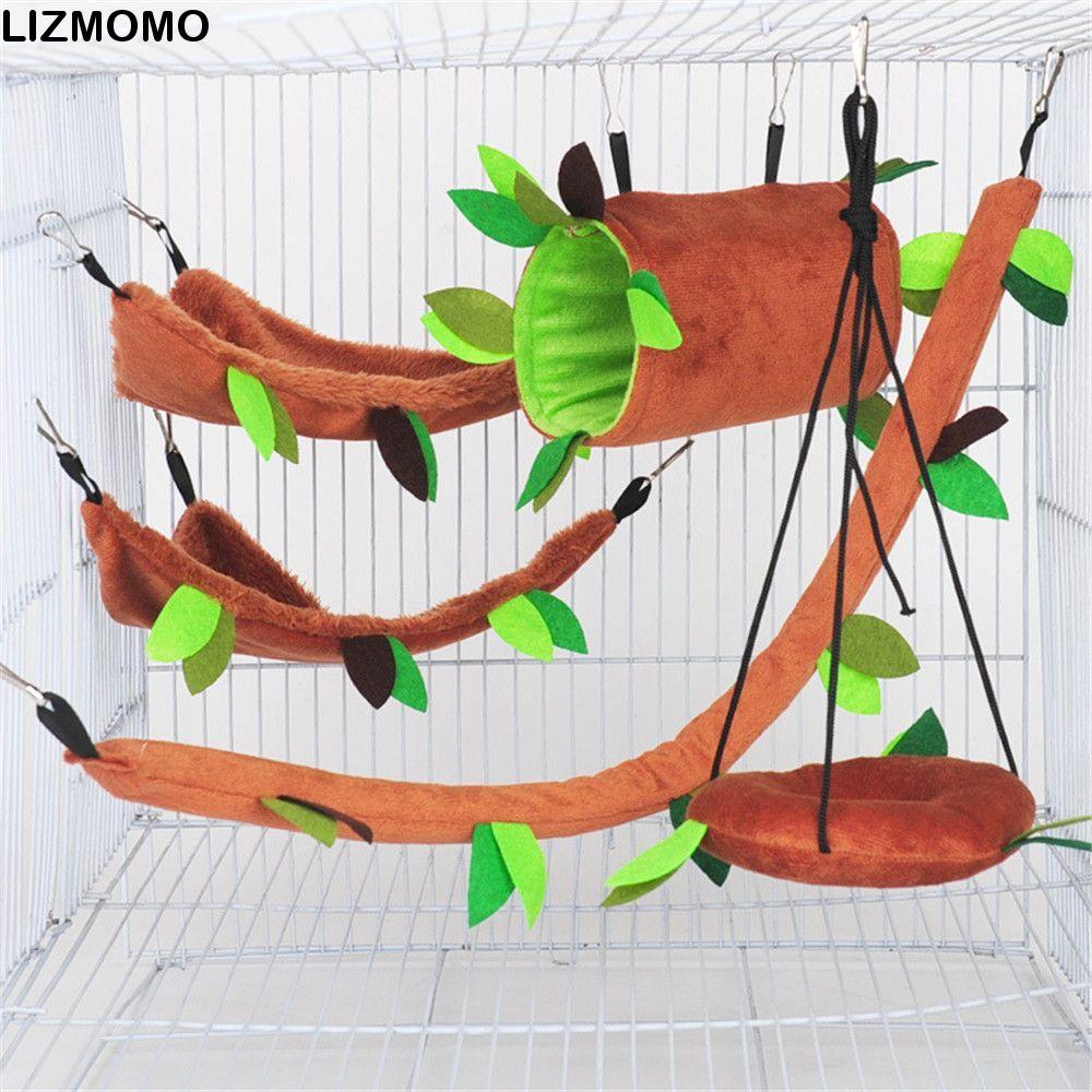 LIZMOMO อุปกรณ์สําหรับสัตว์เลี้ยงสัตว์เล็ก Jungle Squirrel Cage Nest อุปกรณ์เสริม