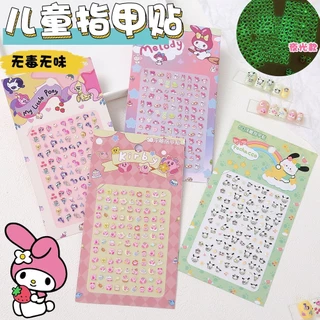 STARX 14 รูปแบบน่ารัก 5D นูนเรืองแสงใน Dark เล็บสติกเกอร์, Kawaii การ์ตูน Self-Adhesive เล็บ Decals สําหรับ DIY เล็บ, เด็กผู้หญิงของขวัญ