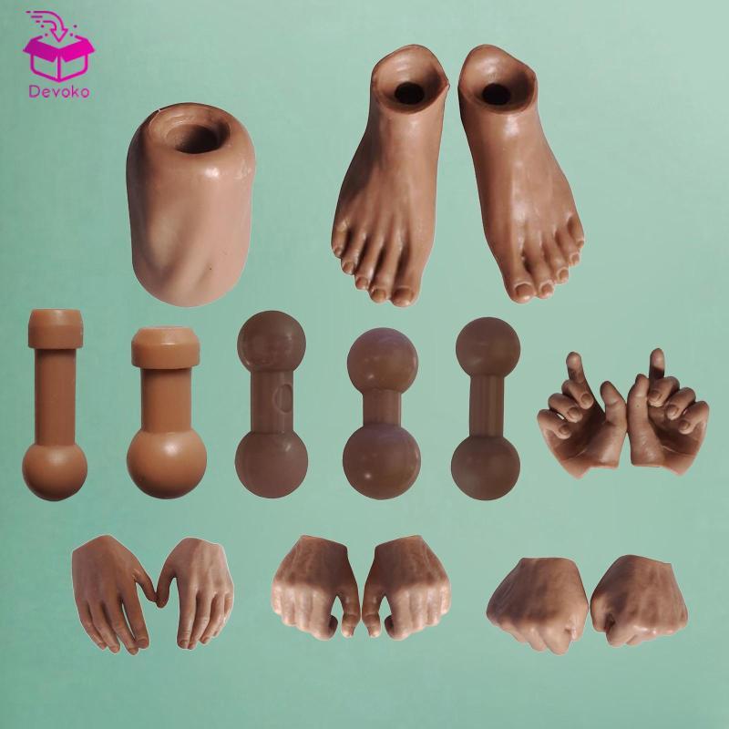 [chiwanji2mf] Action Figure Body 1/6 Scale Action Figure ชุด Nude ชายหญิงมือฟุตหัวขั้วต่อคอพลาสติก A