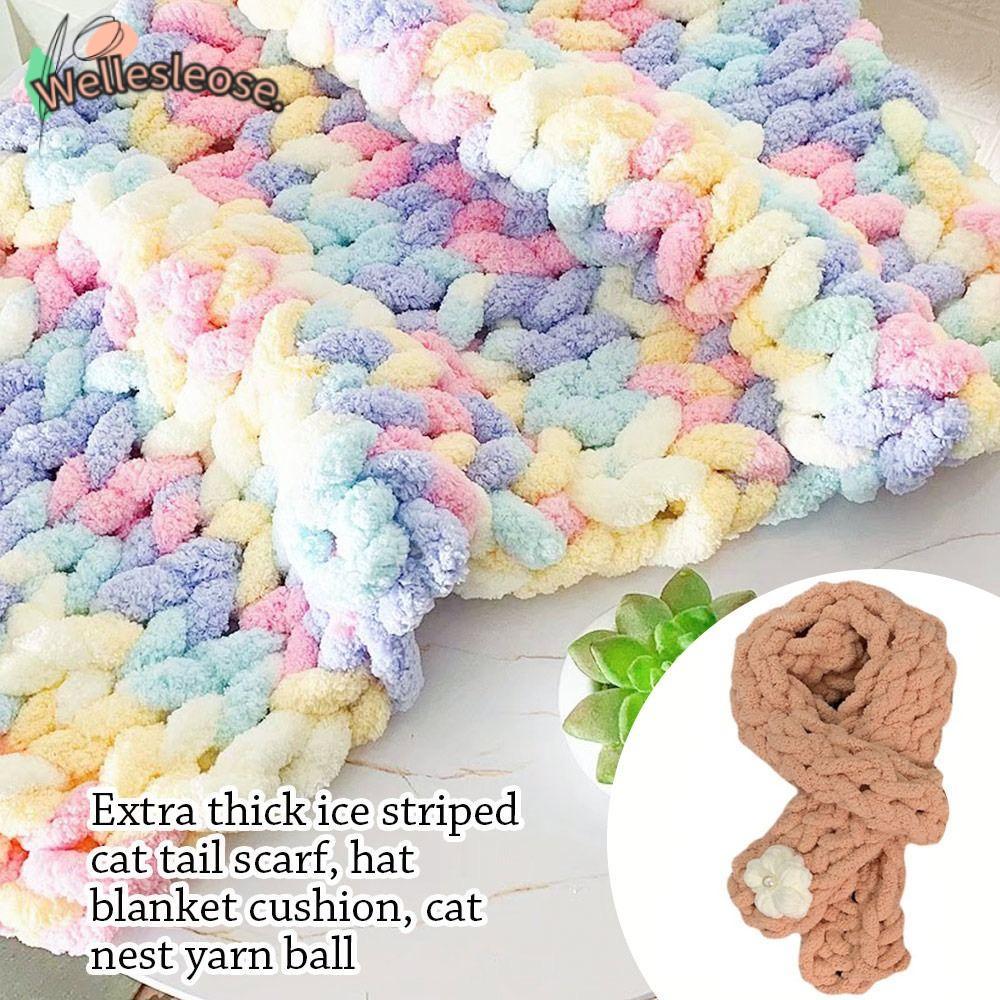 WELLE 250g/Ball Yarn Ball สําหรับตะกร้าพรมด้ายทอเย็บผ้าหนา