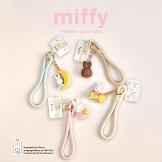 ของแท้ Miffy เชือกเส้นเล็กโทรศัพท์มือถือ Anti-Lost Handy เครื่องมือสายคล้องCrossbodyสายคล้องโทรศัพท์มือถือCrossbodyปรับน่ารักวันเกิดสาวของขวัญพวงกุญแจรถ