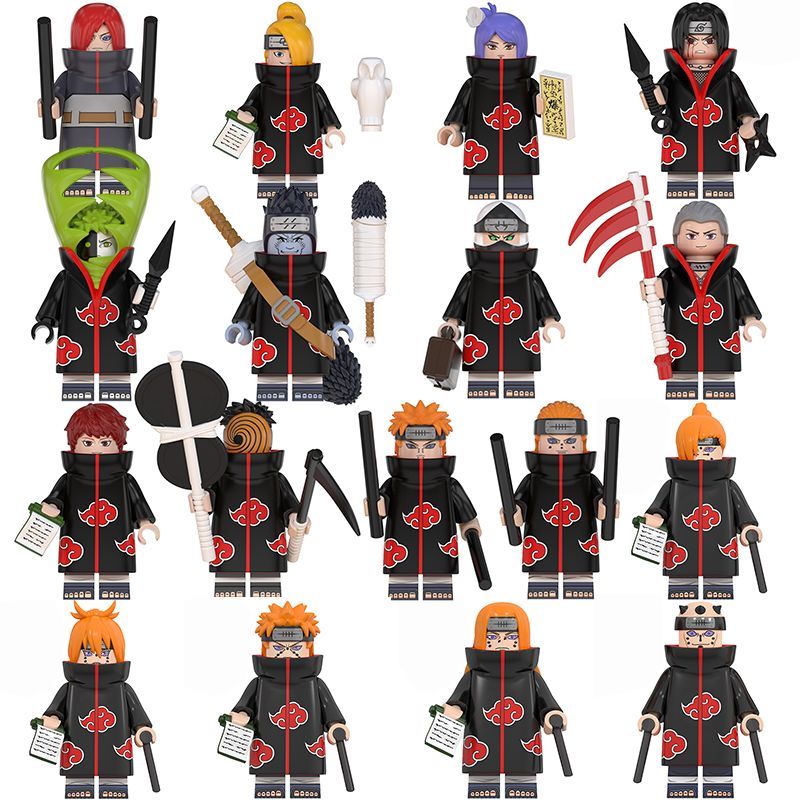 เข้ากันได้กับ Lego Naruto Xiao Payne สามเรือ Hanzo ประกอบ Building Block Minifigure ของเล่น WM6112hf