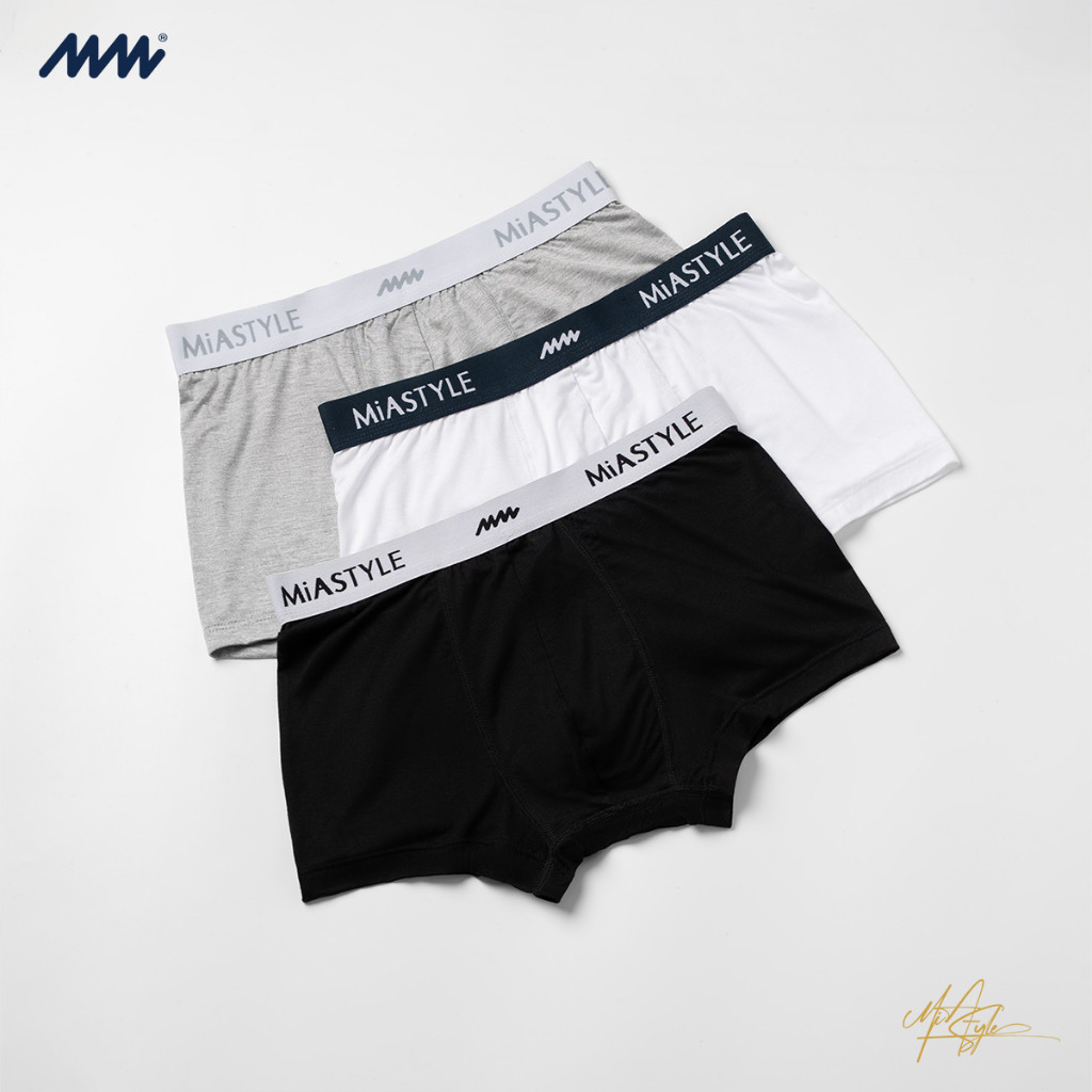 กางเกงชั้นในบ็อกเซอร์ชาย MiA Style ผ้าวิสโคส นุ่ม ระบายอากาศได้ดี ระบายอากาศได้ดี สวมใส่สบาย QL001