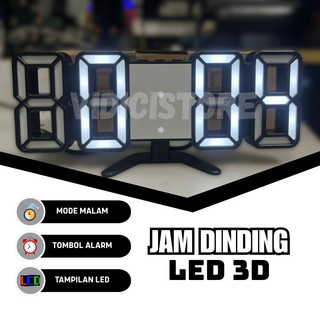 Jam Meja Dinding Digital 3D LED Clock Bentuk Angka Modern Minimalis/Jam dinding Digital Led