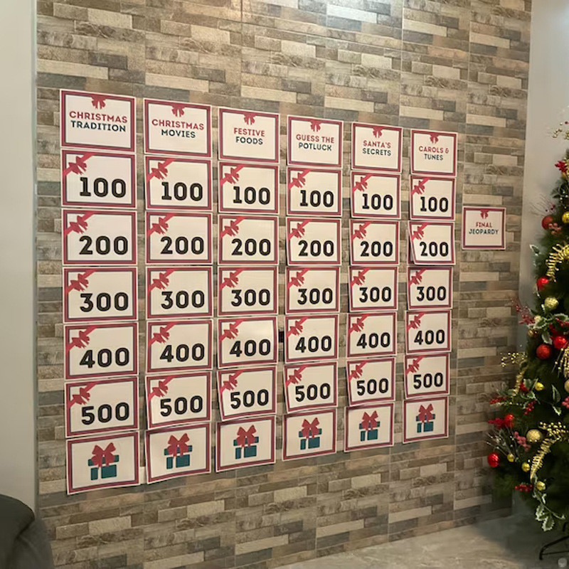 สินค้าใหม่คริสต์มาส Jeopardy Christmas เกมขอบอันตราย เกมปาร์ตี้คริสต์มาส Q